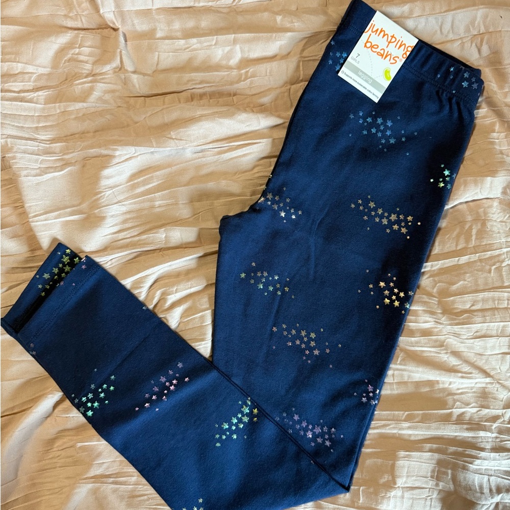 Jumping Beans Dark Blue Starry Leggings